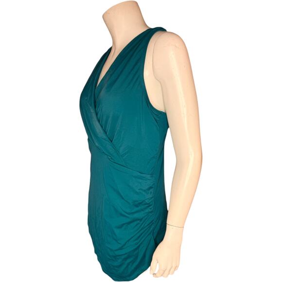 Kim Gravel x Swimsuits For All Surplice Asymmetrical Sarong Moroccan Blue 16 - Picture 4 of 14